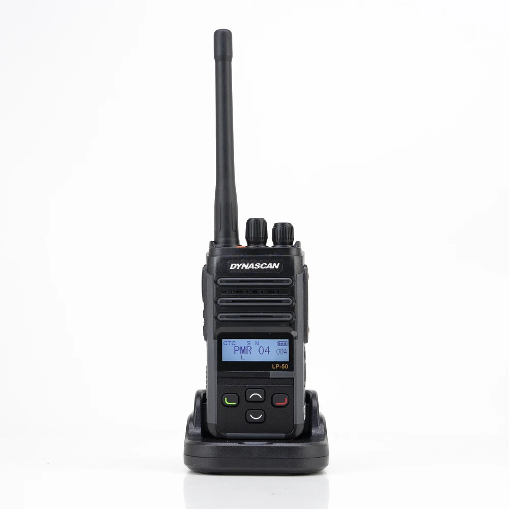 PNI Nešiojama radijo stotelė PMR Dynascan LP-50, 16 kanalų, nuskaitymas, Vox, CTCSS, DCS, 2000mAh baterija, IP67