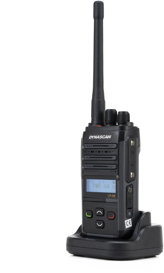 PNI Nešiojama radijo stotelė PMR Dynascan LP-50, 16 kanalų, nuskaitymas, Vox, CTCSS, DCS, 2000mAh baterija, IP67