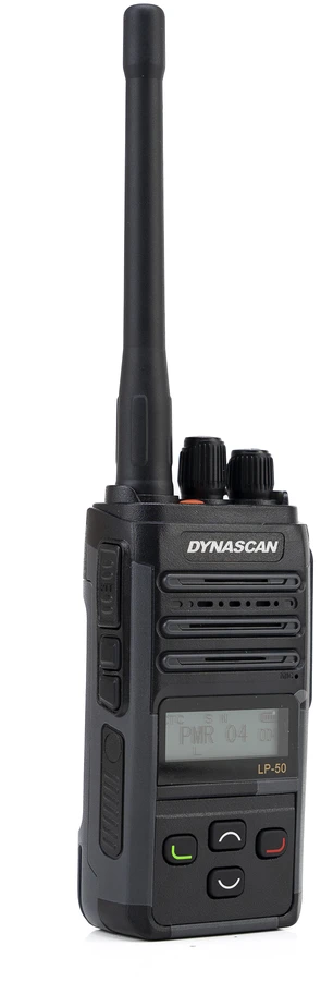 PNI Nešiojama radijo stotelė PMR Dynascan LP-50, 16 kanalų, nuskaitymas, Vox, CTCSS, DCS, 2000mAh baterija, IP67