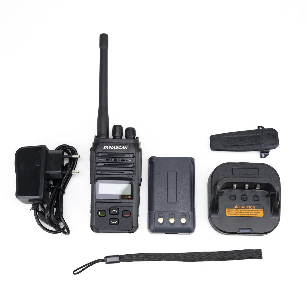 PNI Nešiojama radijo stotelė PMR Dynascan LP-50, 16 kanalų, nuskaitymas, Vox, CTCSS, DCS, 2000mAh baterija, IP67