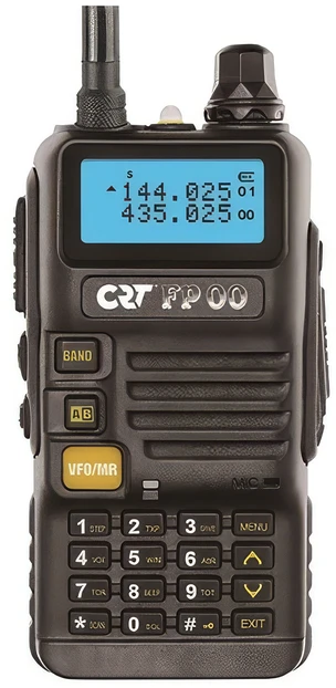 PNI Pakuotė 2bc Nešiojama VHF/UHF radijo stotelė CRT FP00 dviejų dažnių 144-146 ir 430-440 MHz juoda, VOX, 128 kanalai, paieška, programuojama, žibintuvėlis, FM radijas 76-108 MHz, TOT, retransliatorius