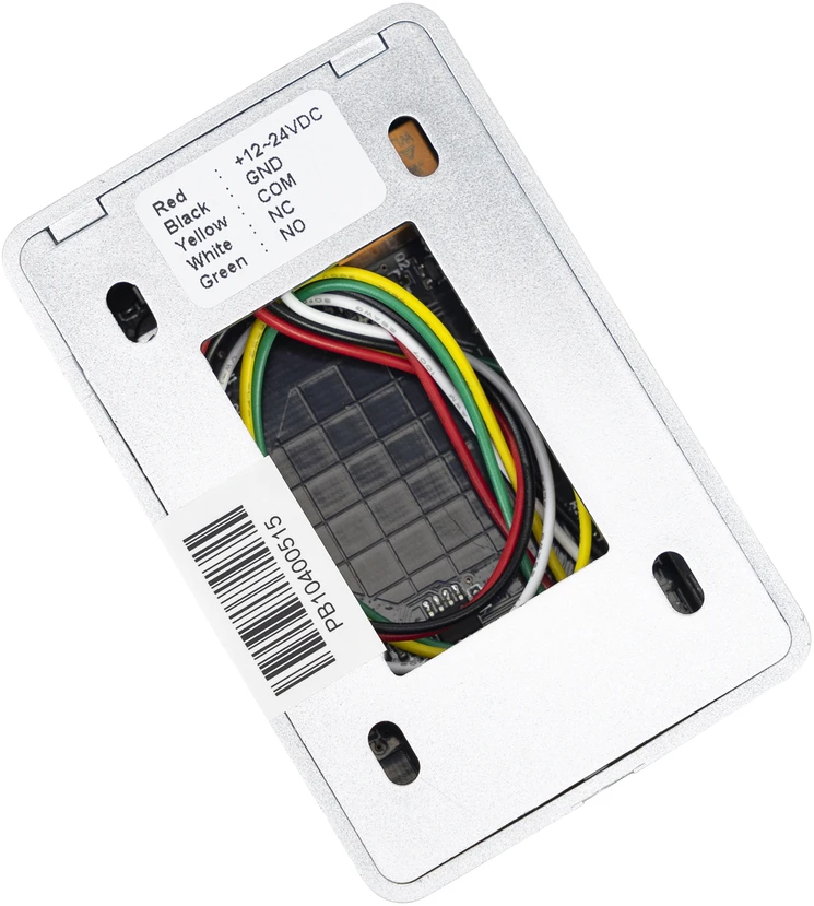 PNI PB104 prieigos jungiklis su lietimui jautriu paviršiumi, paviršinis montavimas, NO/NC/COM, 12V/24V DC, būsenos LED, metalinis, 5 laidai
