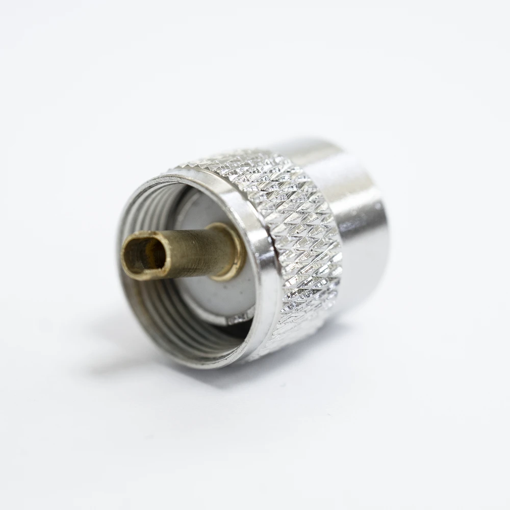 PNI PL259 trumpa jungtis RG58 kabeliui su paauksuotu centriniu kontaktu 6mm GOLD