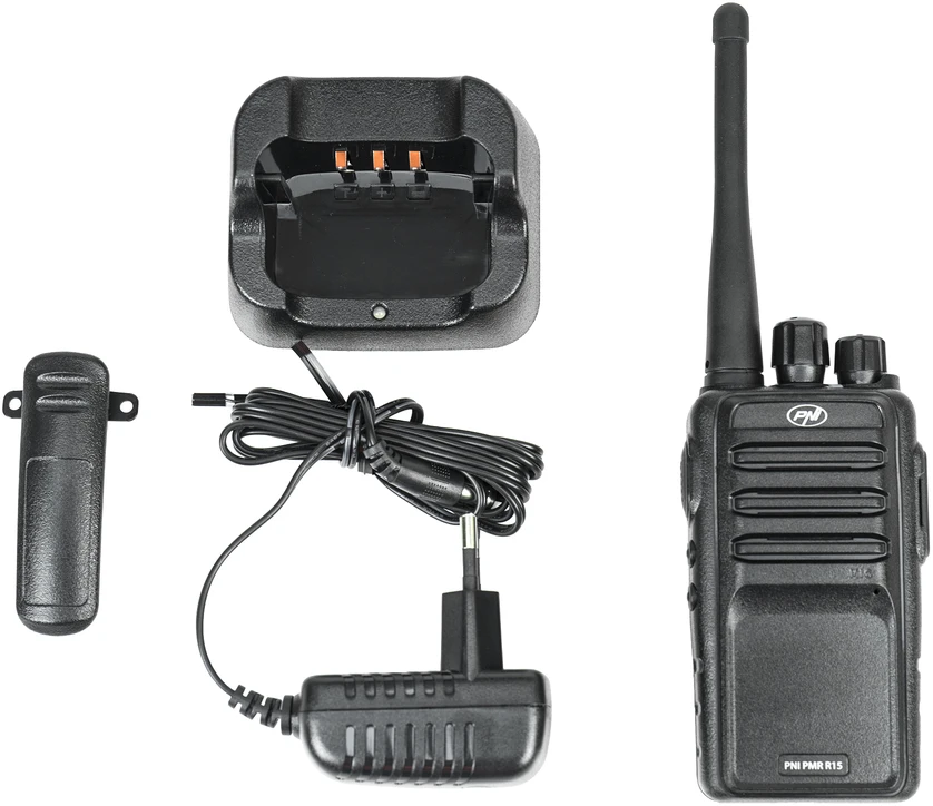 PNI PMR R15 0,5W profesionali nešiojama radijo stotelė, ASQ, TOT, monitorius, programuojama, 1200mAh baterija, CTCSS-DCS kodai