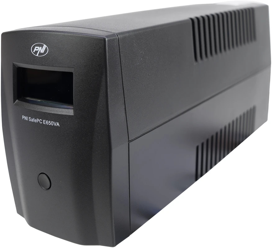 PNI PNPC SafePC E650VA UPS, galia 390W, 1.8A, 2 x 230V išvestis, LCD ekranas