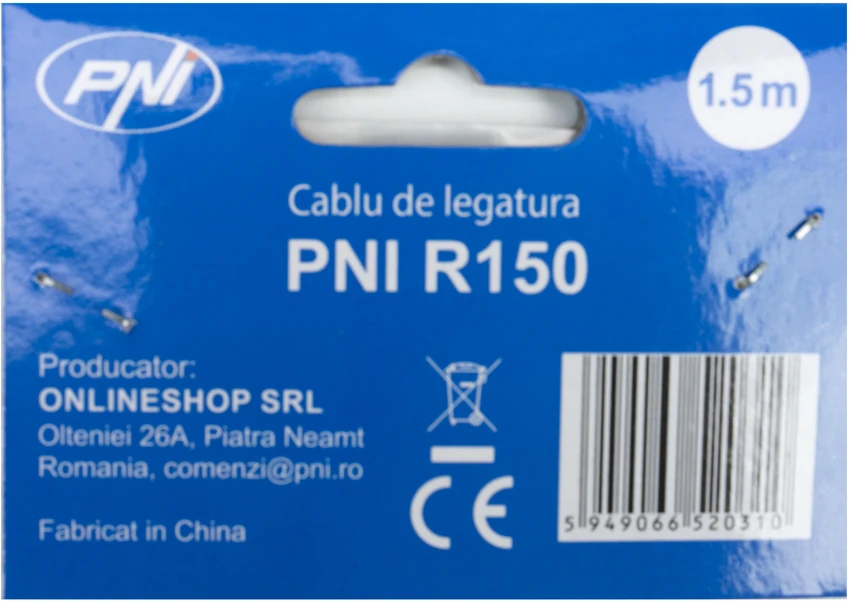 PNI R150 jungiamasis kabelis su PL259 kištukais, ilgis 1.5m