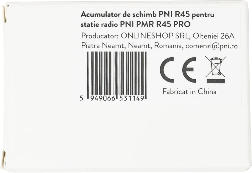 PNI R45 atsarginė baterija, skirta PNI PMR R45 PRO radijo stotelei