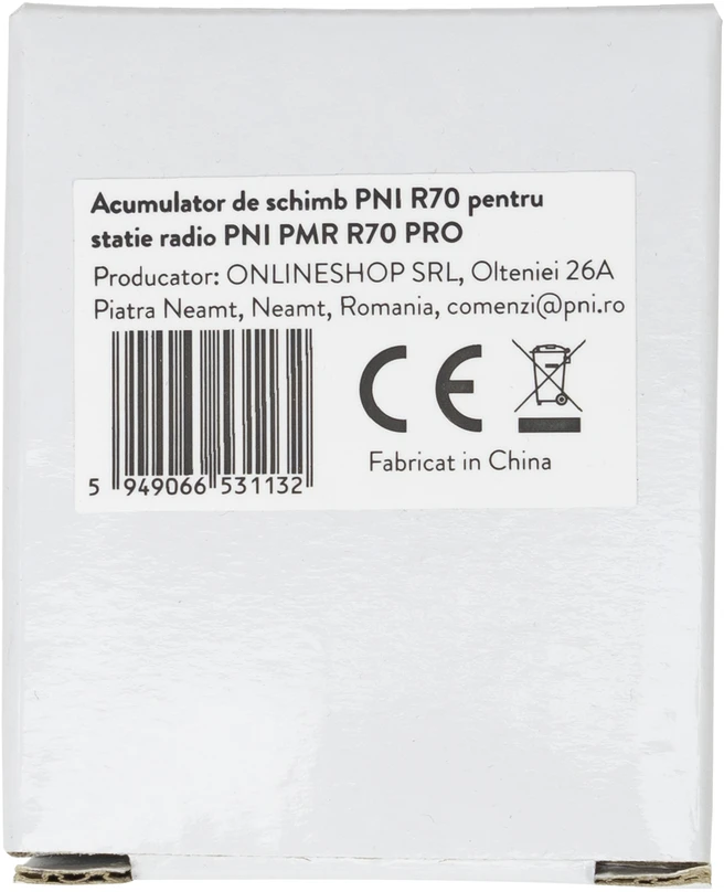PNI R70 atsarginė baterija, skirta PNI PMR R70 PRO radijo stotelei