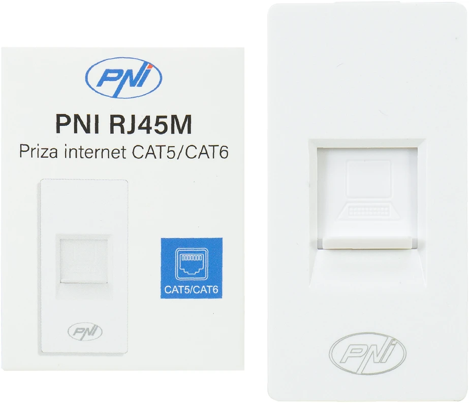 PNI RJ45M modulinis interneto lizdas, įmontuojamas