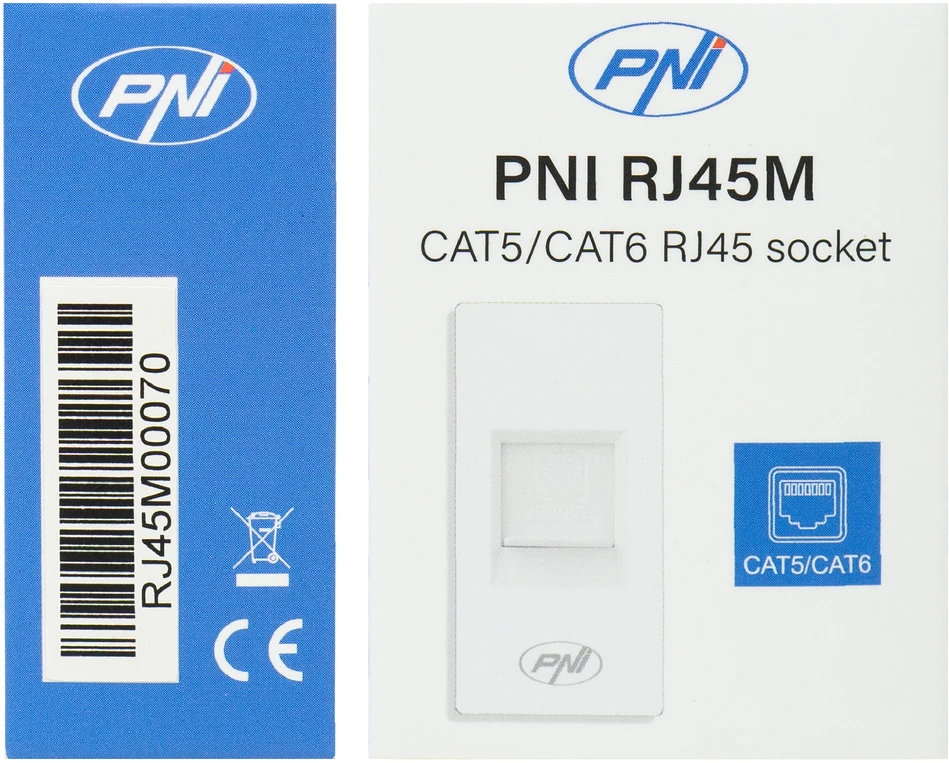 PNI RJ45M modulinis interneto lizdas, įmontuojamas