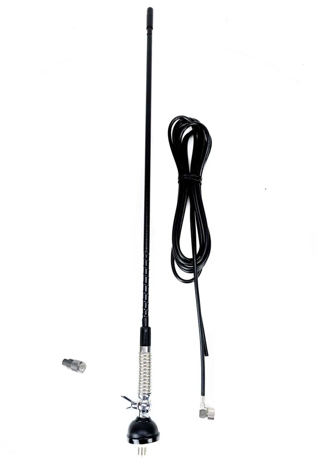 PNI S60 CB antena su tvirtinimo elementu, laikikliu, kabeliu ir PL jungtimi