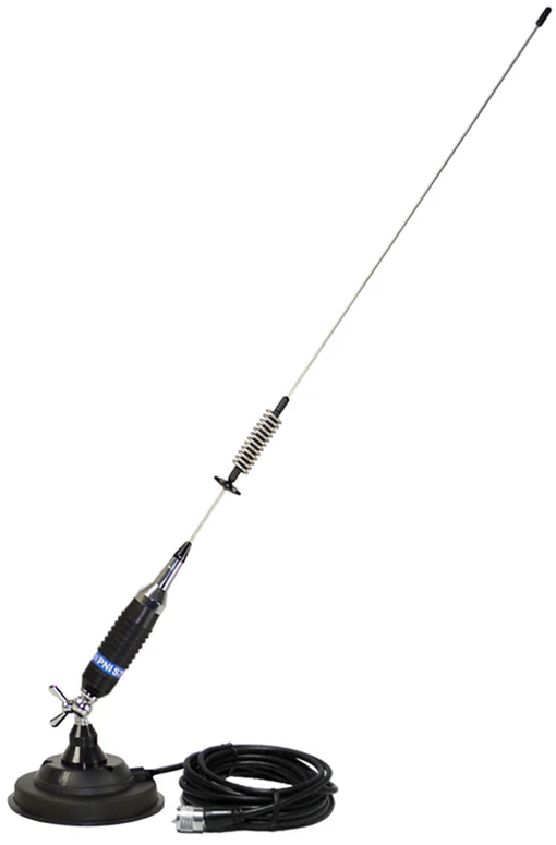 PNI S75 CB antena, 75 cm, su „butterfly“ tipo laikikliu, 125 mm magnetu ir PNI SWR-300 reflektometru SWR matavimui