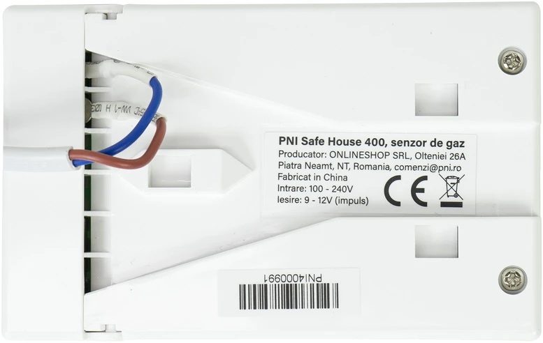 PNI Safe House 400 dujų jutiklio ir 3/4 colio solenoidinio vožtuvo komplektas, garsinis ir šviesos signalas, 85dB, aptinka gamtines dujas, metano dujas (CH4)