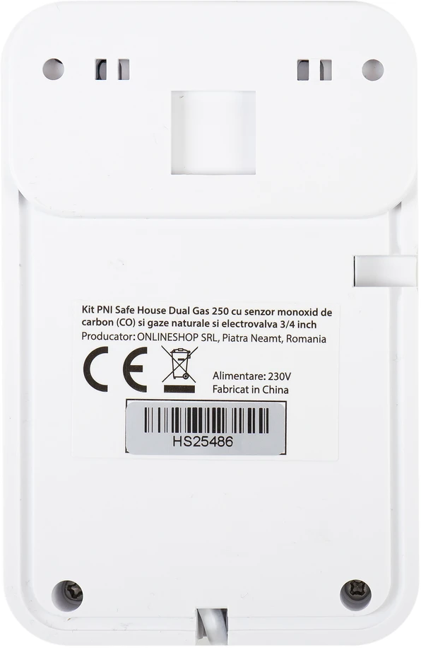PNI Safe House Dual Gas 250 rinkinys su 2 jutikliais ir 2 solenoidiniais vožtuvais 3/4 colio, 85dB, baltas
