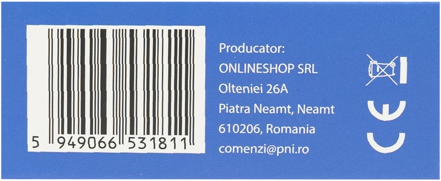 PNI Safe House IDB12 vaizdo durų skambutis, WiFi, naktinis matymas, IP54, integruota baterija, valdymas per Tuya programėlę