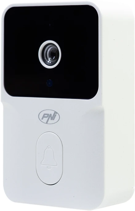 PNI Safe House IDB15 WiFi vaizdo durų skambutis, naktinis matymas, IP54, integruota baterija, valdymas per „Tuya“ programėlę
