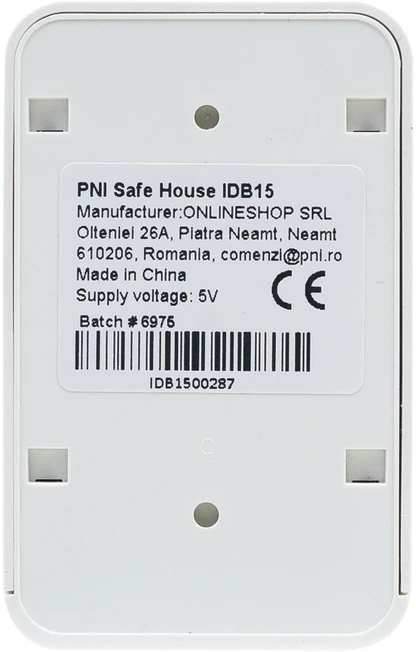 PNI Safe House IDB15 WiFi vaizdo durų skambutis, naktinis matymas, IP54, integruota baterija, valdymas per „Tuya“ programėlę