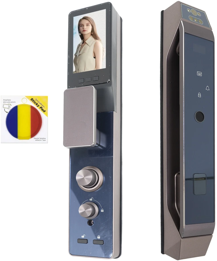 PNI SafeHome PTY8825 išmanioji spyna, kodas, kortelė, veido atpažinimas, piršto atspaudas ir pridedamas lipnus žymeklis