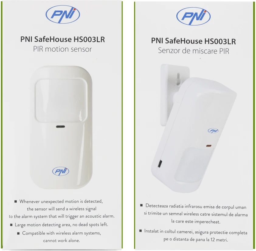 PNI SafeHouse HS003LR belaidis judesio jutiklis belaidėms signalizacijos sistemoms