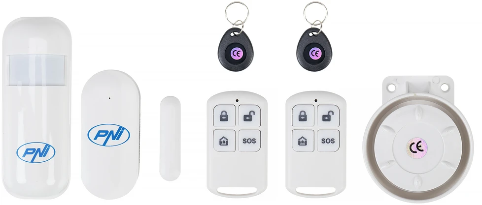 PNI SafeHouse HS600 belaidė Wifi GSM 4G signalizacijos sistema, palaiko 90 belaidžių zonų ir 3 laidines zonas, suderinama su Tuya Smart programėle, SMS įspėjimai, balso skambučiai, pranešimai į telefoną