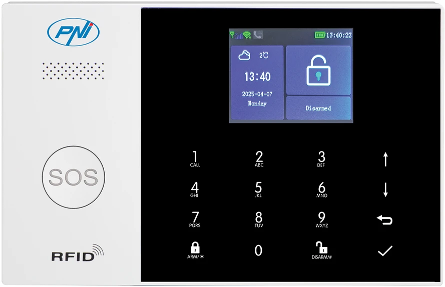 PNI SafeHouse HS600 belaidė Wifi GSM 4G signalizacijos sistema, palaiko 90 belaidžių zonų ir 3 laidines zonas, suderinama su Tuya Smart programėle, SMS įspėjimai, balso skambučiai, pranešimai į telefoną