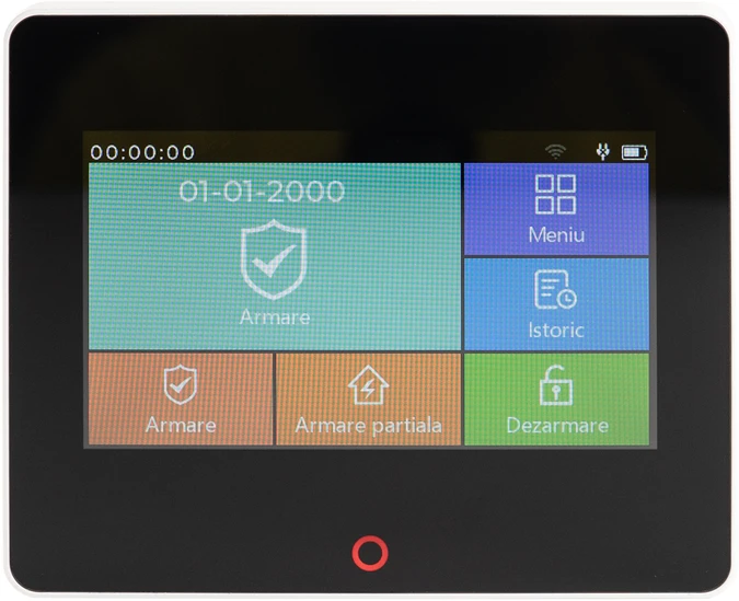 PNI SafeHouse HS670 WiFi GSM 4G belaidė signalizacijos sistema, spalvotas jutiklinis ekranas, 99 belaidės zonos, palaiko 5 telefono numerius, aliarminiai skambučiai ir SMS, suderinama su „Tuya Smart“ programėle.