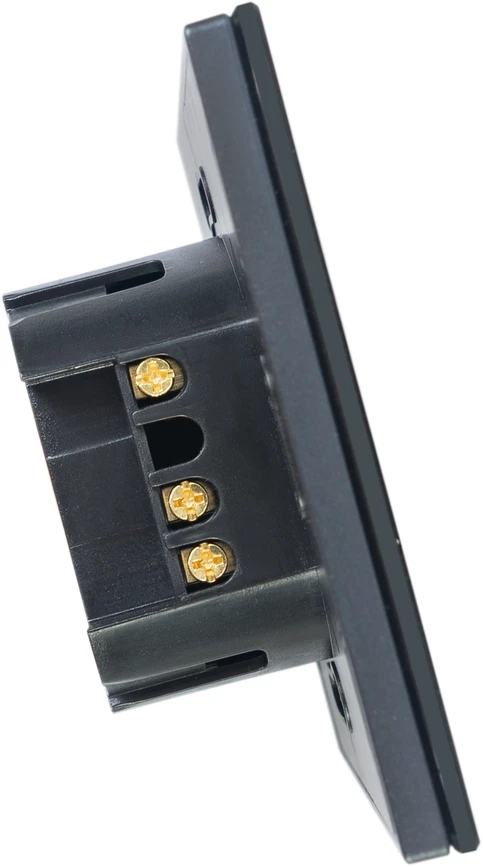 PNI SH222 stiklinis dvigubas jutiklinis jungiklis, juodas su LED indikatoriumi