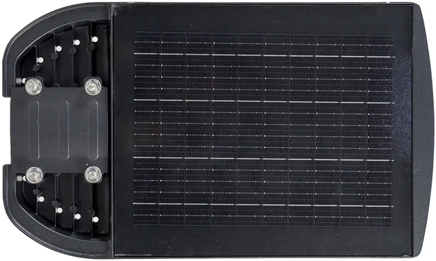 PNI SL210 100W gatvių apšvietimo lempa, su integruota 10W saulės baterija, 6500K, 1000lm, 2 x integruota 10Ah baterija, mikrobangų judesio jutiklis