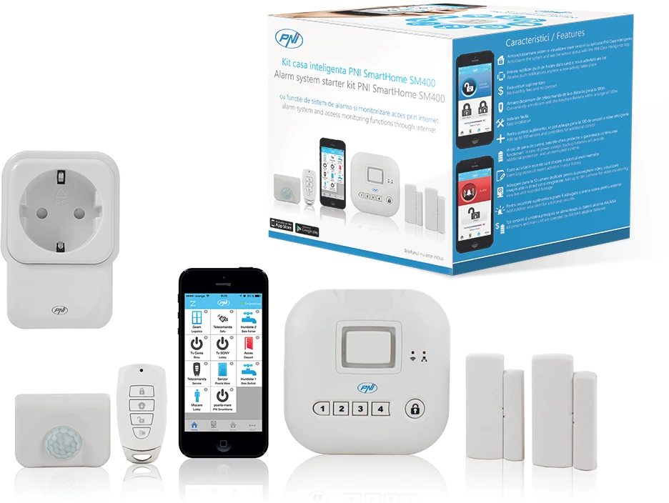 PNI SmartHome SM400 išmaniųjų namų rinkinys + SmartHome SM440 išmanusis kištukinis lizdas
