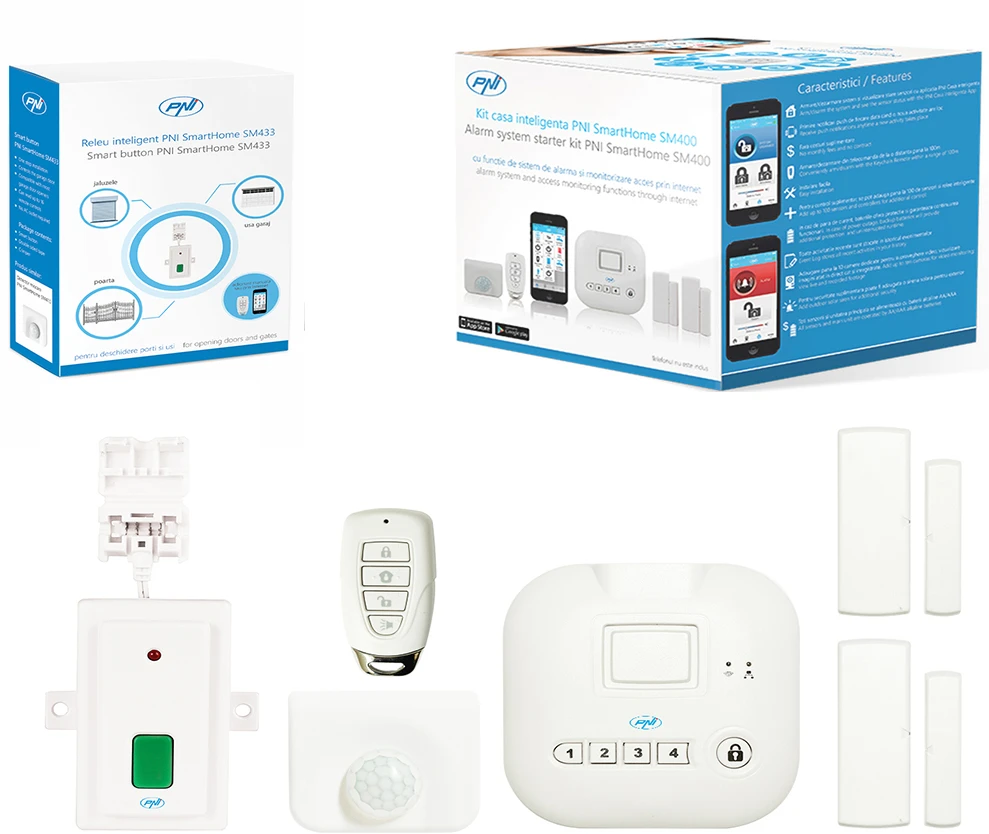 PNI SmartHome SM400 išmanusis namų rinkinys, skirtas SM433 durų ir vartų atidarymui