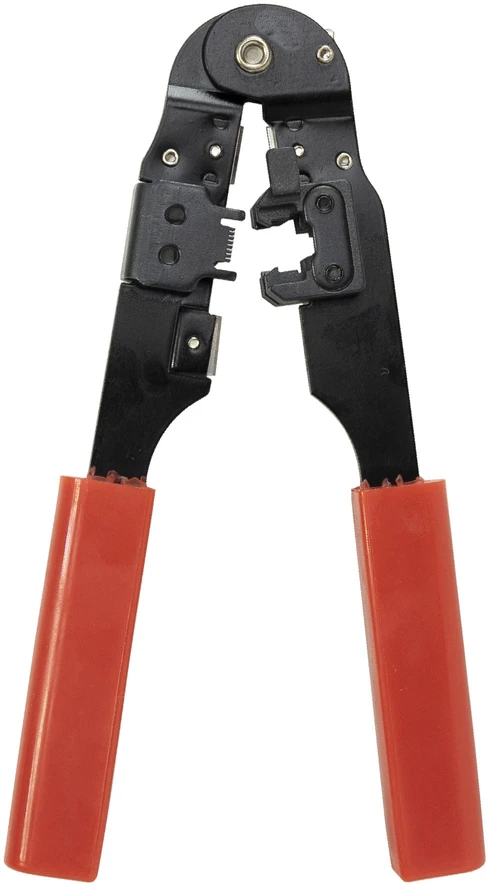 PNI SR5 replės kabelių kirpimui, izoliacijos nuėmimui ir RJ45 CAT5, CAT6 jungčių užspaudimui