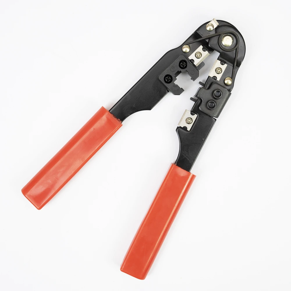 PNI SR5 replės kabelių kirpimui, izoliacijos nuėmimui ir RJ45 CAT5, CAT6 jungčių užspaudimui