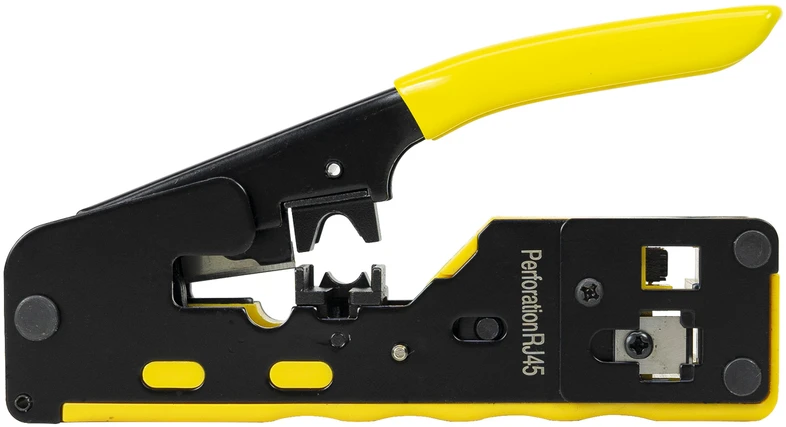 PNI SR7 replės kabelių kirpimui, izoliacijos nuėmimui ir RJ12, RJ45 CAT5, CAT6, CAT7, CAT8 jungčių užspaudimui