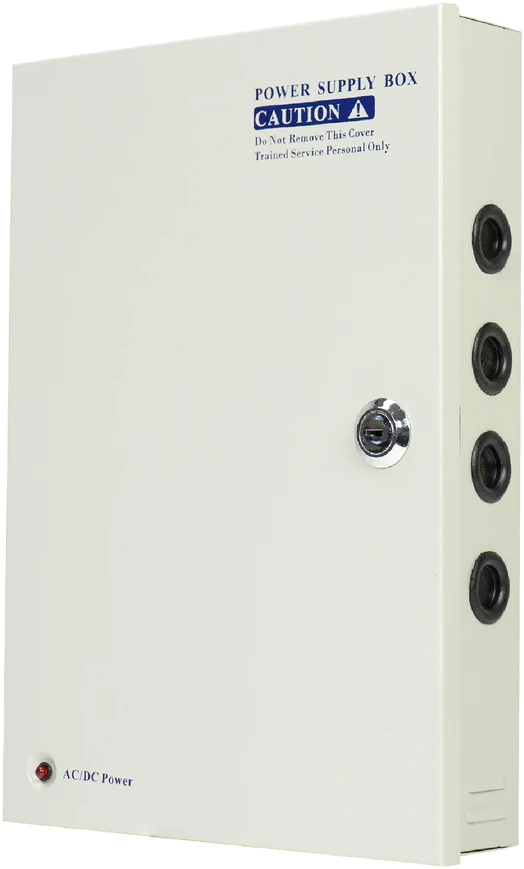 PNI STC30.2A vaizdo stebėjimo maitinimo šaltinis metalinėje dėžutėje 12V 30A 360W, 18 išėjimų