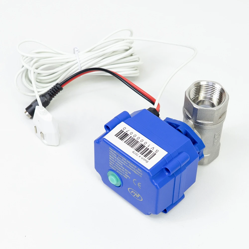 PNI SV100 apsaugos nuo užliejimo rinkinys, jutiklis ir solenoidinis vožtuvas 3/4 colio DN20