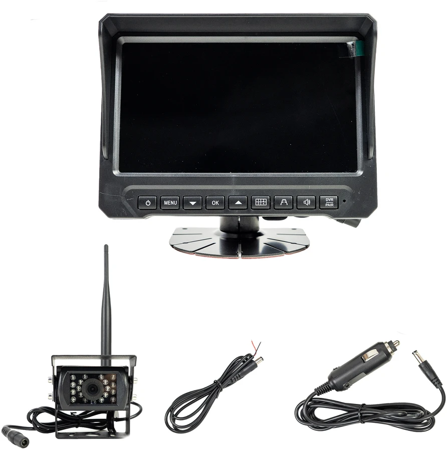 PNI TRK501 belaidė LCD atbulinės eigos kamera ir monitorius su DVR funkcija, „Micro SD“ kortelės lizdu, IR šviesos diodais, skirta sunkvežimiams