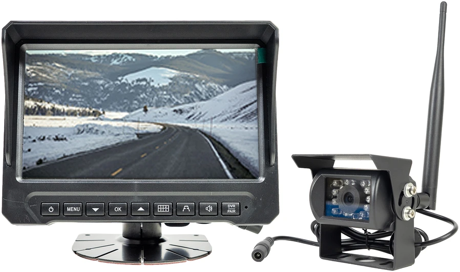 PNI TRK501 belaidė LCD atbulinės eigos kamera ir monitorius su DVR funkcija, „Micro SD“ kortelės lizdu, IR šviesos diodais, skirta sunkvežimiams