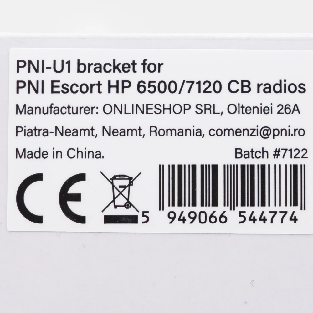 PNI-U1 tvirtinimo laikiklis CB radijo stotelėms PNI Escort HP 6500, 7120, 6550, 6500 PRO