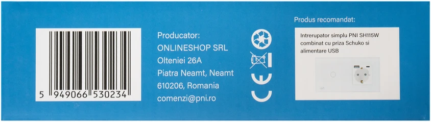 PNI WP202W įmontuojamas dvigubas lizdas su baltu stikliniu rėmeliu