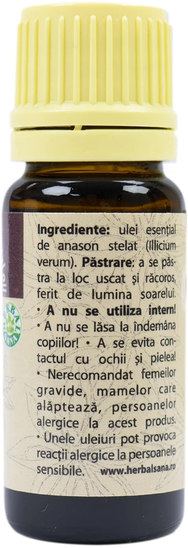 PNI Žvaigždanyžių eterinis aliejus (illicium verum) 100% grynas be priedų 10 ml