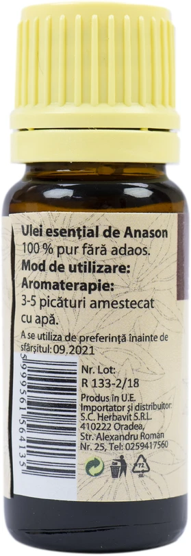 PNI Žvaigždanyžių eterinis aliejus (illicium verum) 100% grynas be priedų 10 ml