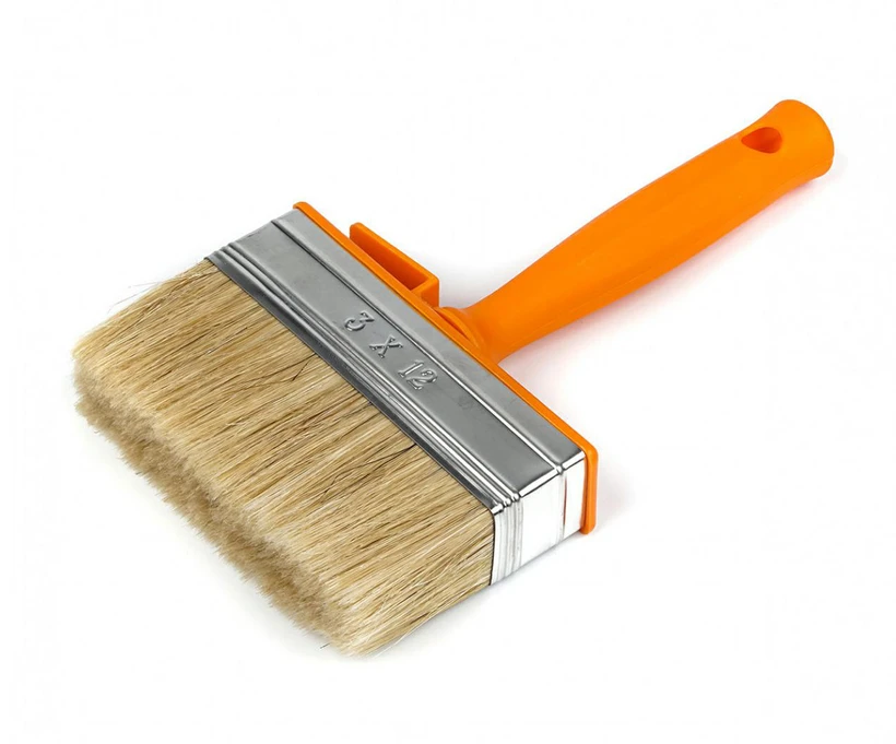 Platus maklovica teptukas su oranžine rankena