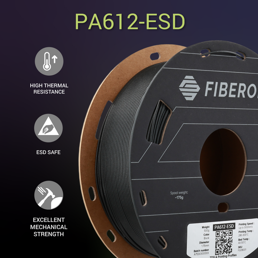Polymaker PA612-ESD plastikas - Juodas