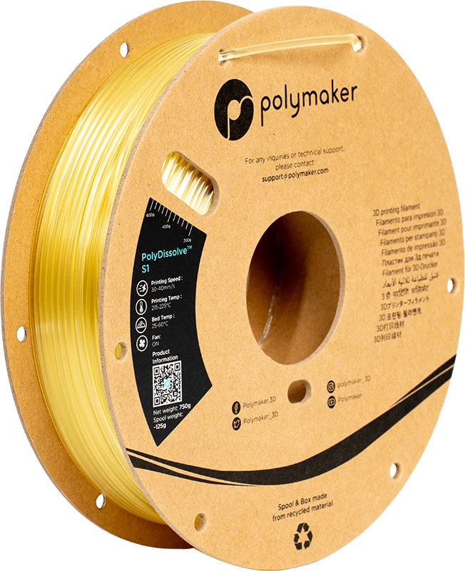 Polymaker Polydissolve S1 PVA - 0.75kg - 1.75mm - natūralus
