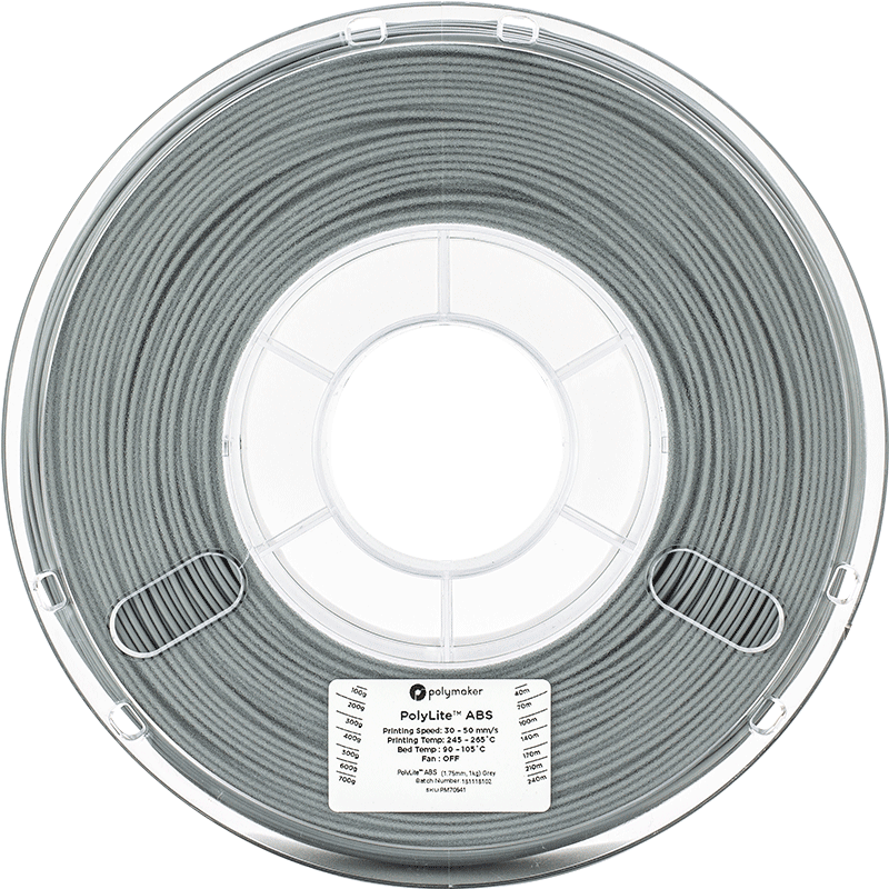 Polymaker PolyLite ABS - 3kg - 1.75mm - Pilkas