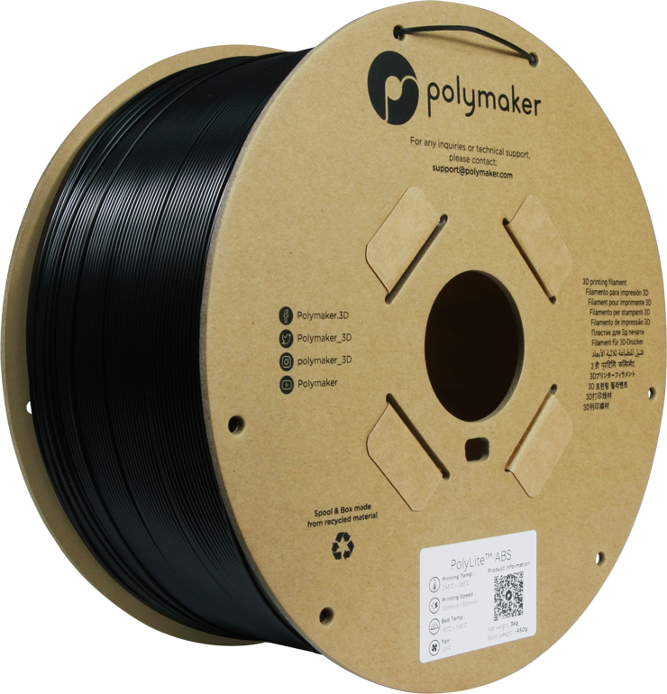 Polymaker PolyLite ABS - 3kg - 1.75mm - Pilkas