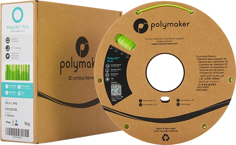 Polymaker PolyLite PLA - 3kg - 1.75mm - Baltas