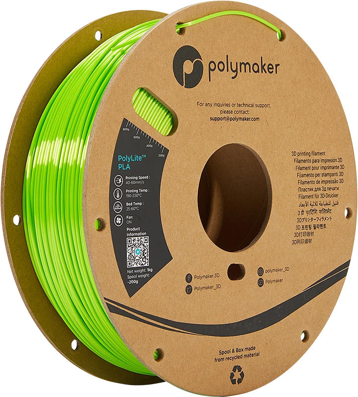 Polymaker PolyLite PLA - 3kg - 1.75mm - Pilkas