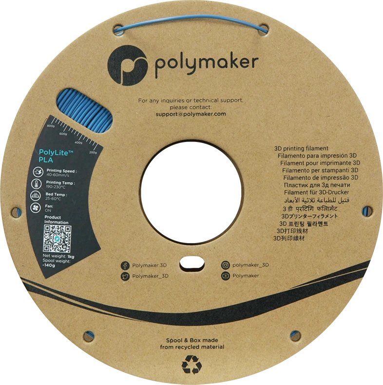 Polymaker PolyLite PLA - 3kg - 1.75mm - Baltas