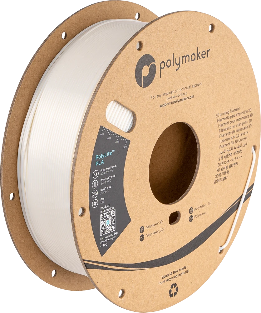 Polymaker PolyLite PLA - 3kg - 1.75mm - Pilkas